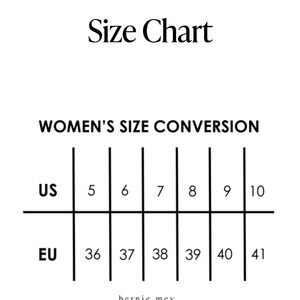 bernie mev. Women's Size Conversion Chart